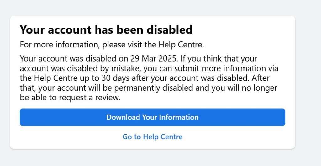 Facebook-account-Disabled