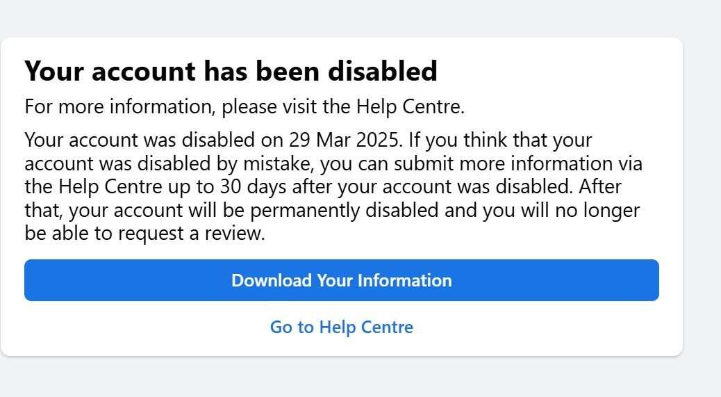 Facebook-account-Disabled